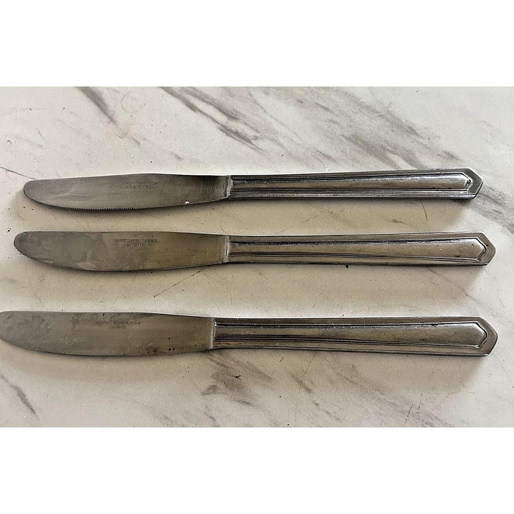Vintage CAPCO Butter‎ Knife Knives Stainless Steel Japan Lot of 3 Replacements A